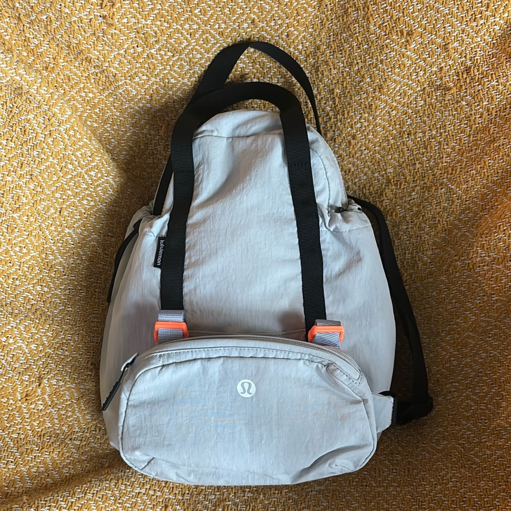 Lululemon cross body backpack with matching small fanny or crossbody bag